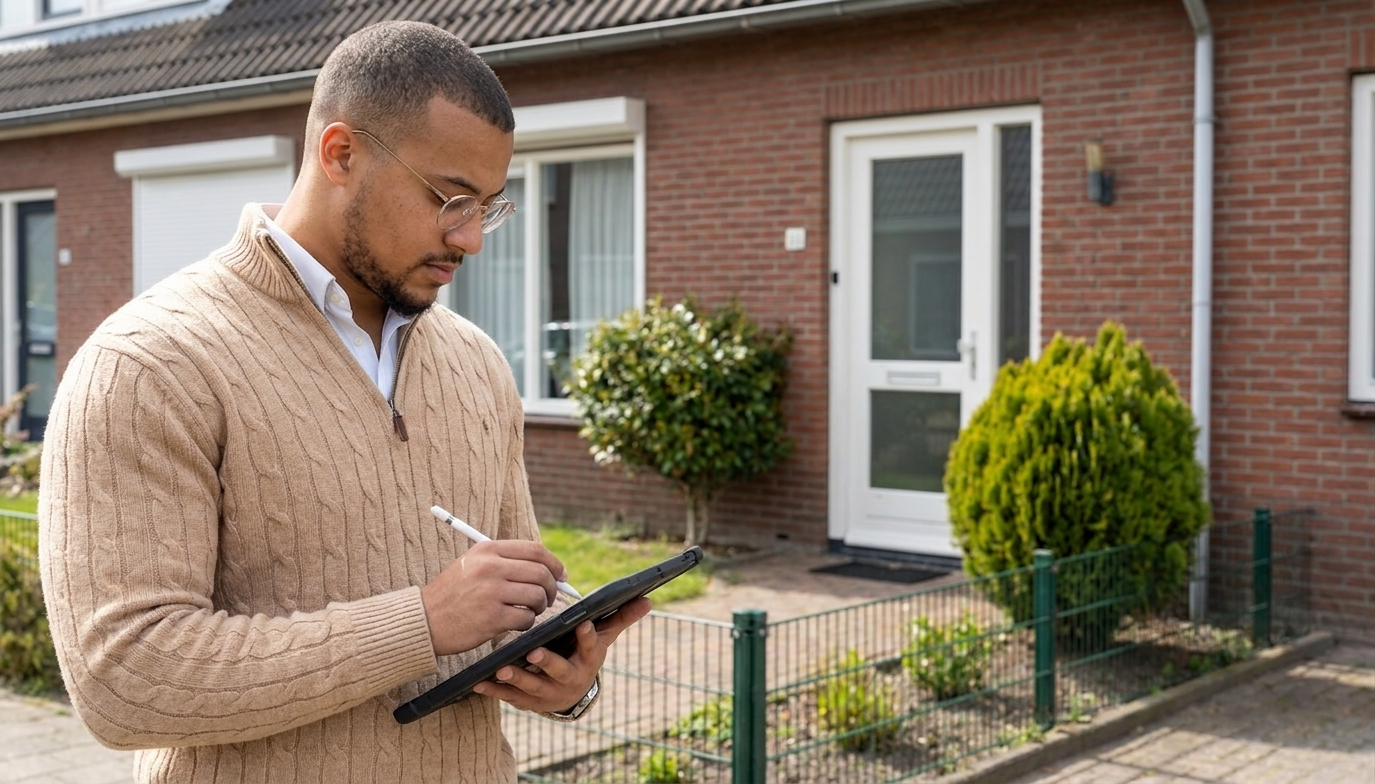 Adviseur van Green Clean Energy neemt een woning op
